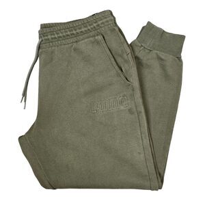 PUMA Men's Fleece Jogger Forest Green Sz L